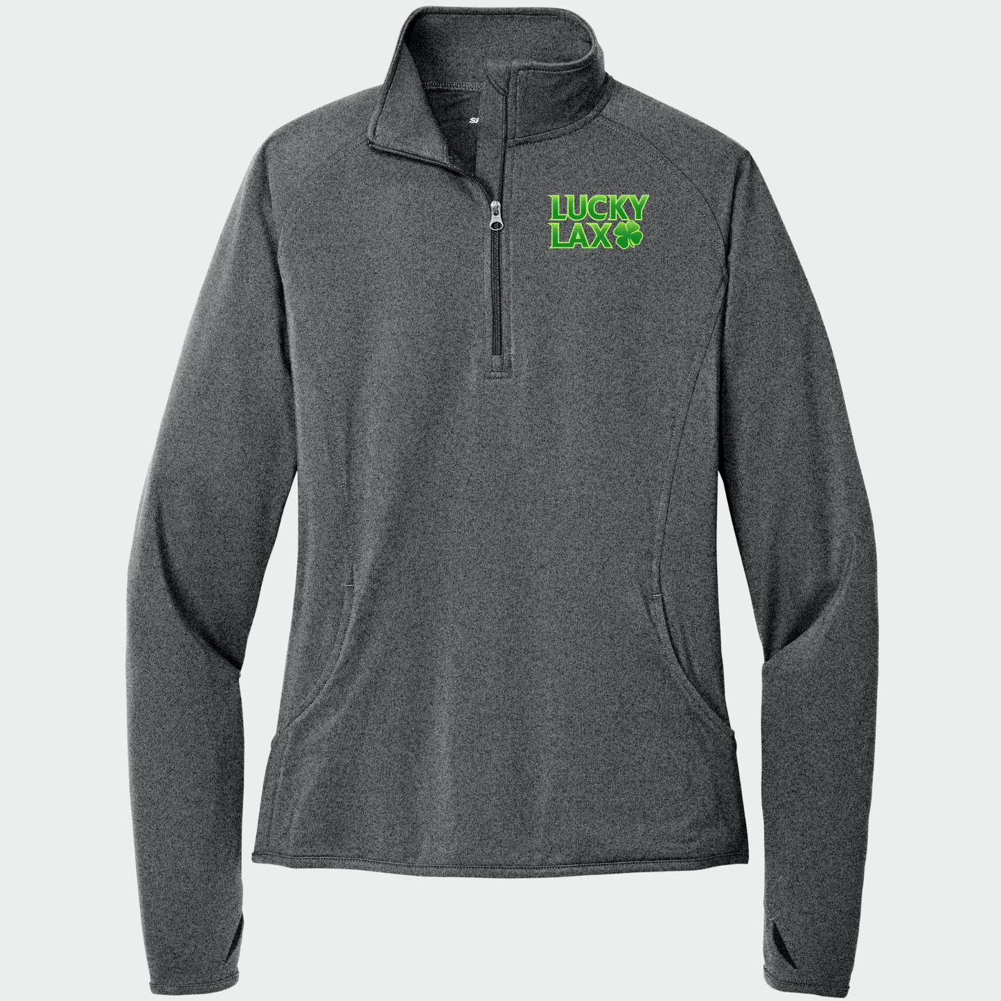 LuckyLax: Women's Quarter Zip Long Sleeve Tech Pullover