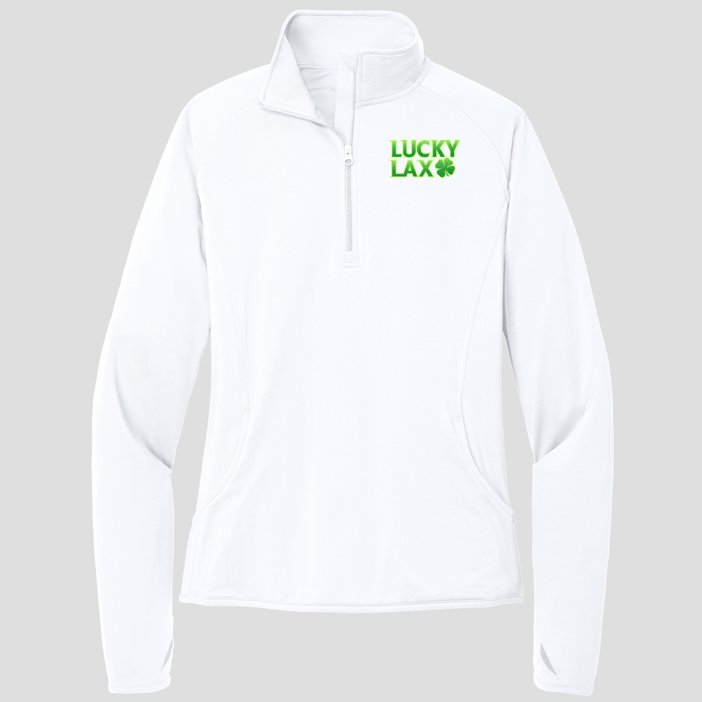 LuckyLax: Women's Quarter Zip Long Sleeve Tech Pullover