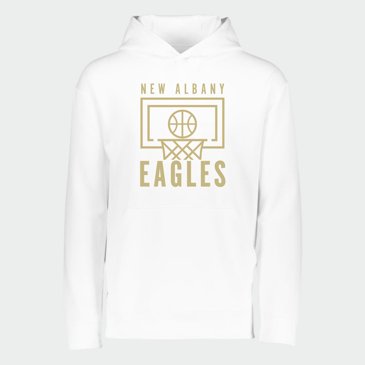 NAGTB: New Albany Eagles Basketball Court Tech Hooded Sweatshirt