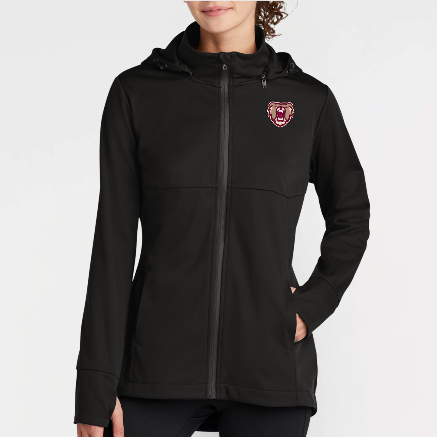 BRUINS: Bear Women's Hooded Soft Shell Jacket