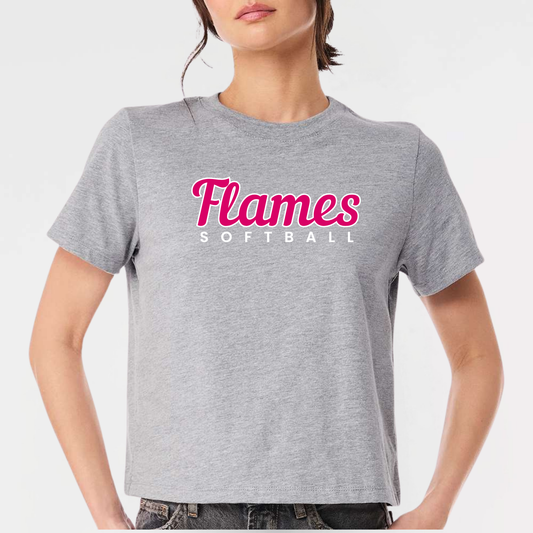 Flames Softball: Women's 6oz Heavyweight T-Shirt