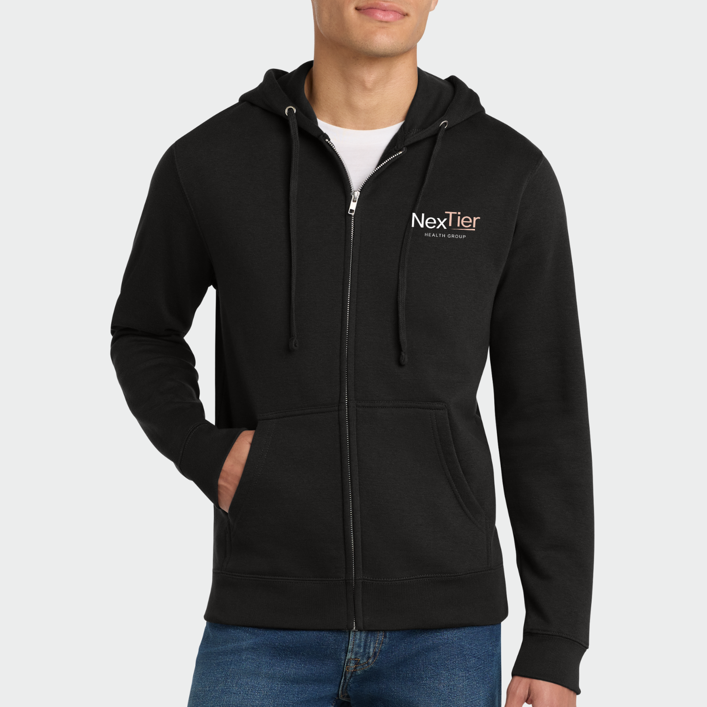Nextier: Embroidered Full-Zip Hooded Sweatshirt