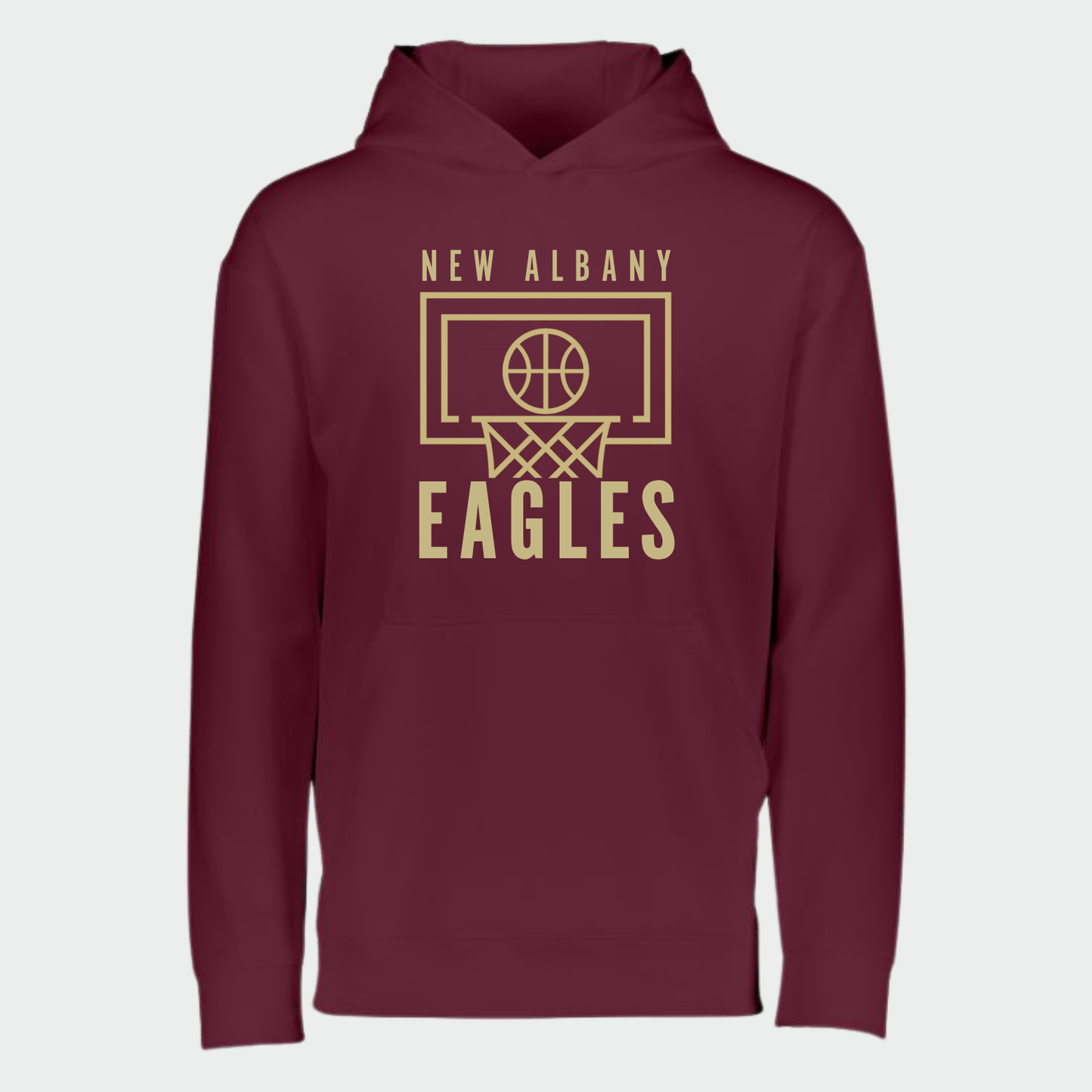 NAGTB: New Albany Eagles Basketball Court Tech Hooded Sweatshirt