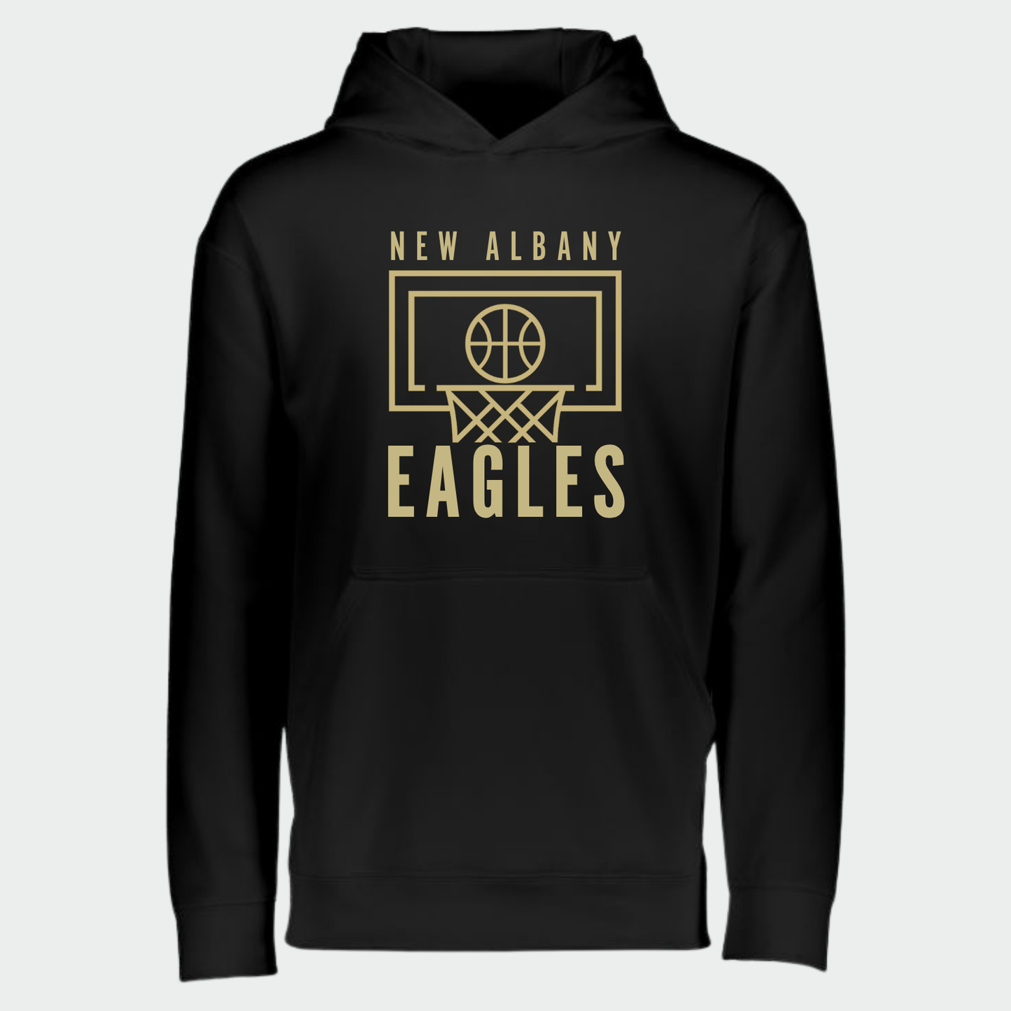 NAGTB: New Albany Eagles Basketball Court Tech Hooded Sweatshirt