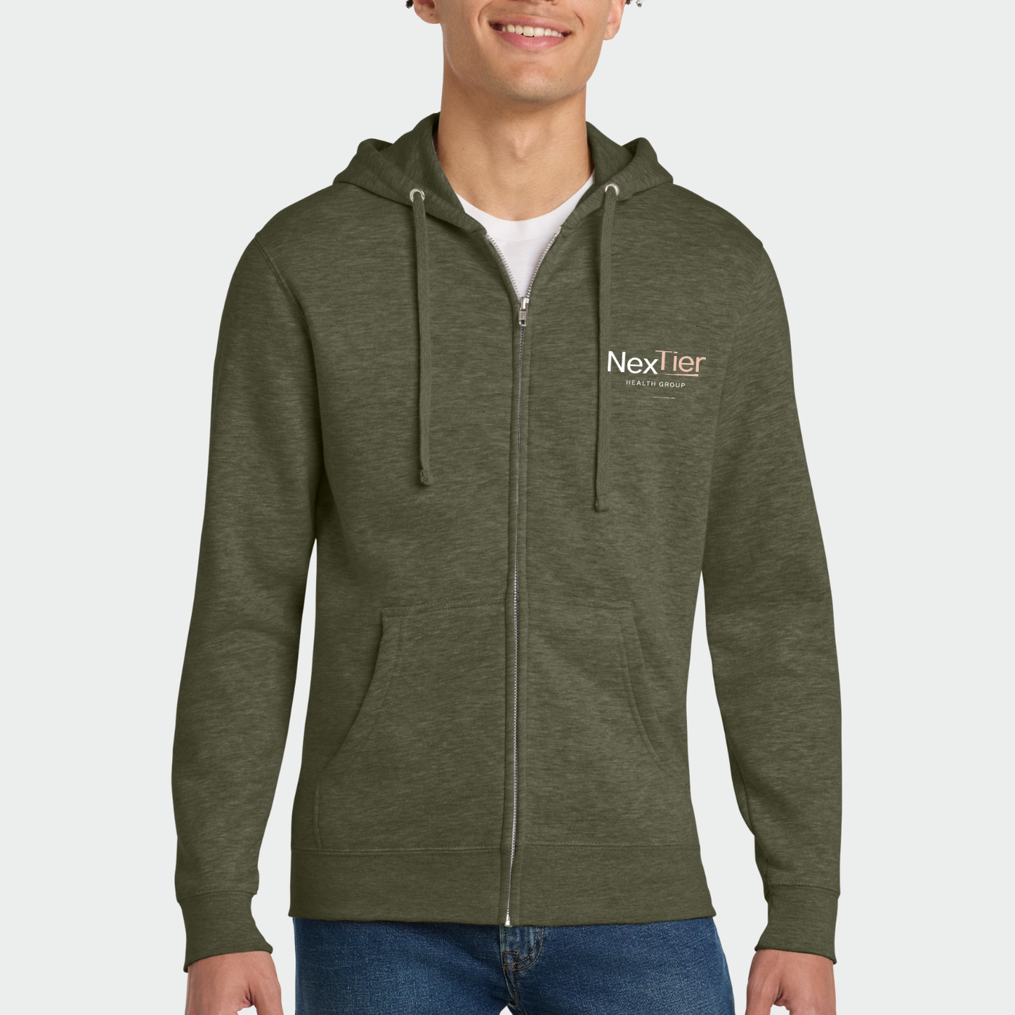 Nextier: Embroidered Full-Zip Hooded Sweatshirt