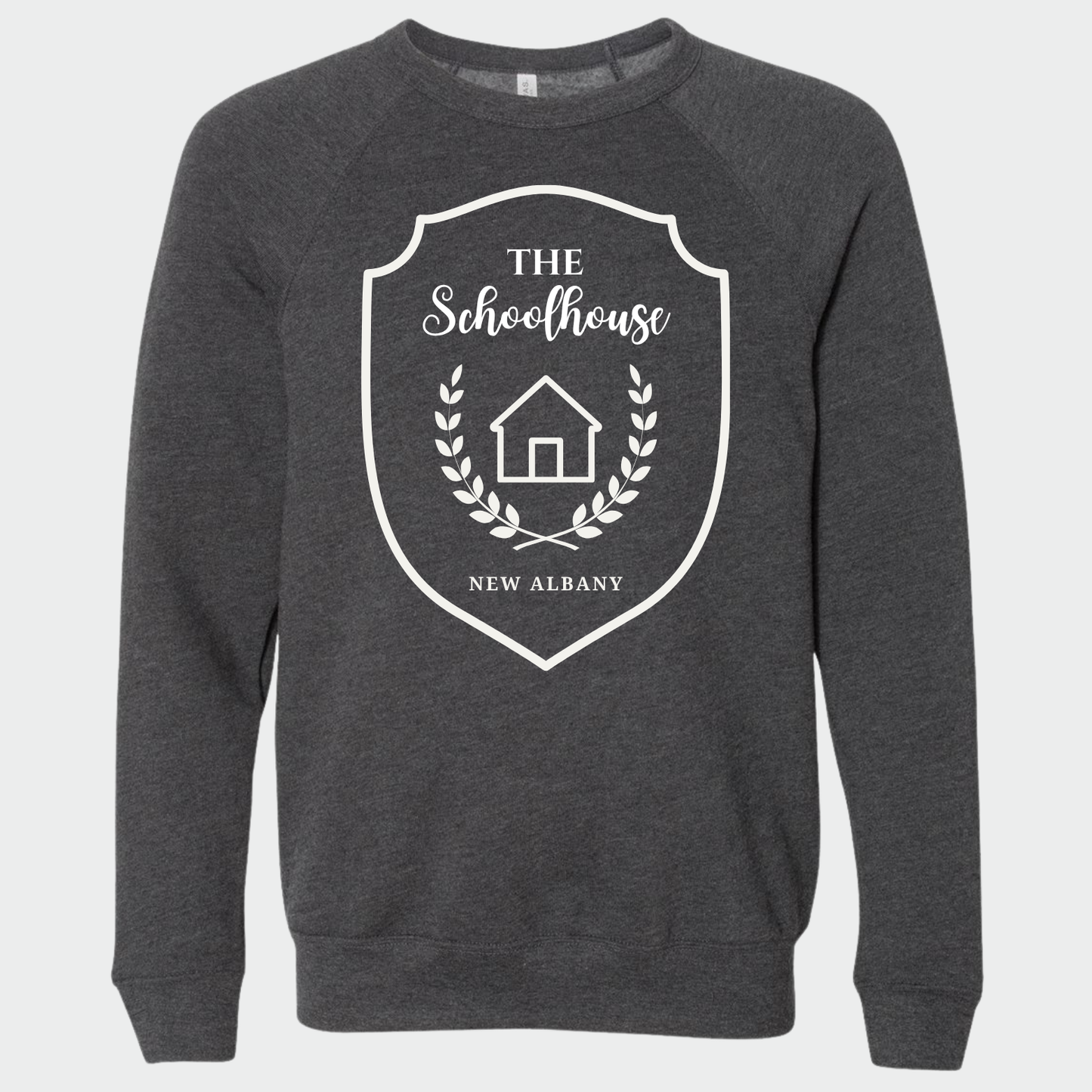 The Schoolhouse: Logo Sponge Fleece Raglan Crew Sweatshirt
