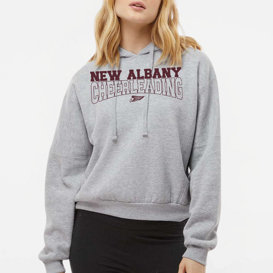 NAYCHEER: New Albany Cheerleading Crop Hooded Sweatshirt