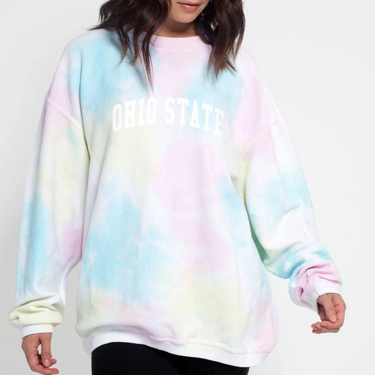 Ohio State Tie Dye Corded Sweatshirt