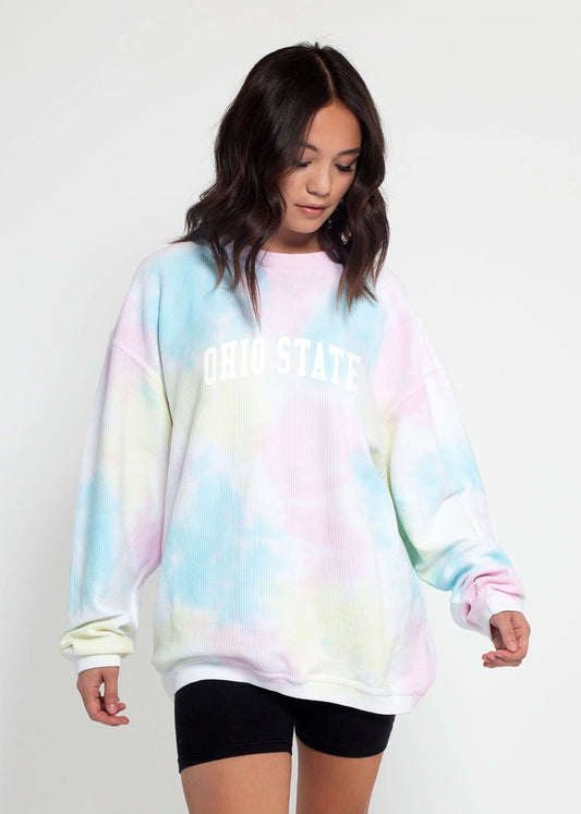 Ohio State Tie Dye Corded Sweatshirt