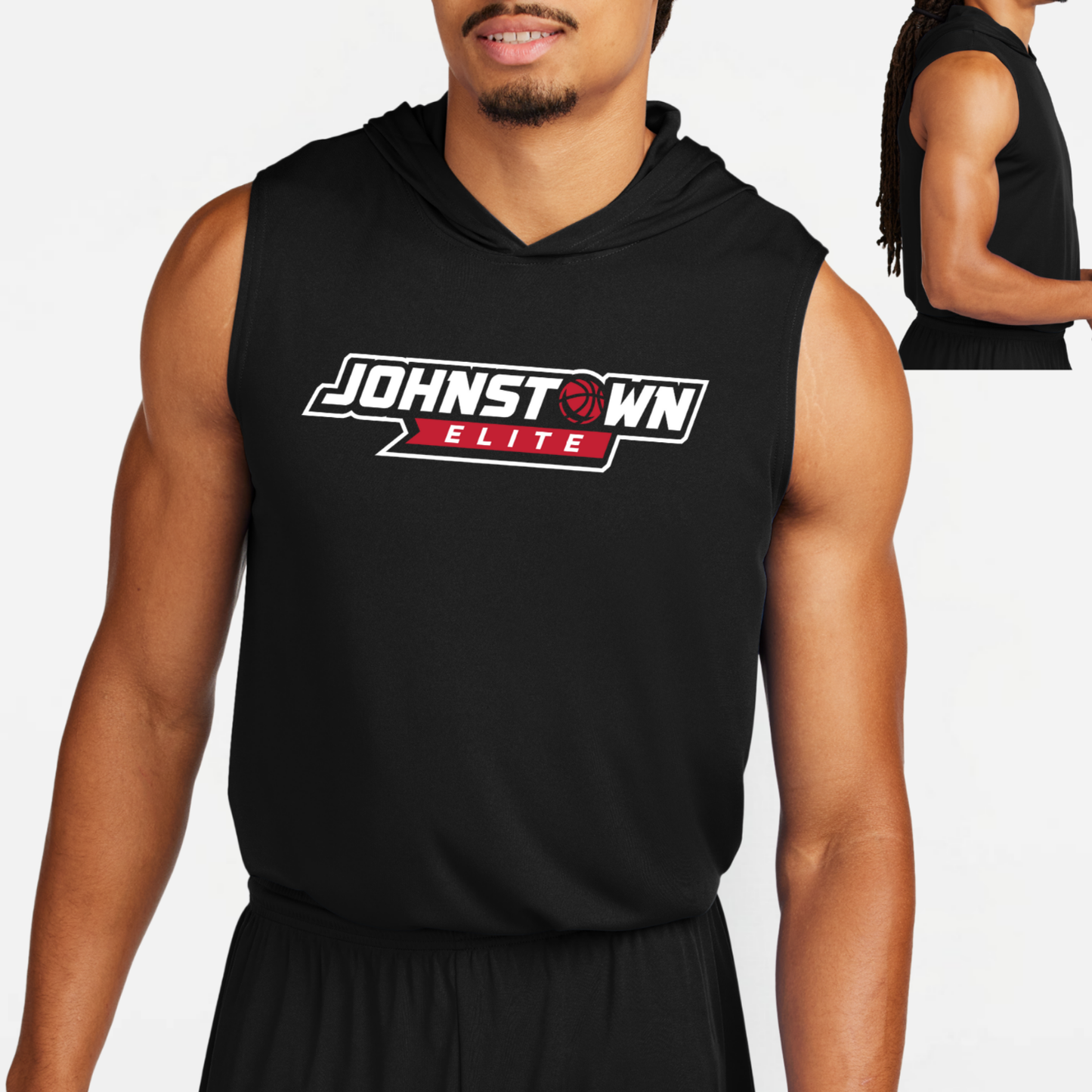 JEB: Johnstown Elite Basketball Sleeveless Hooded Tech T-Shirt