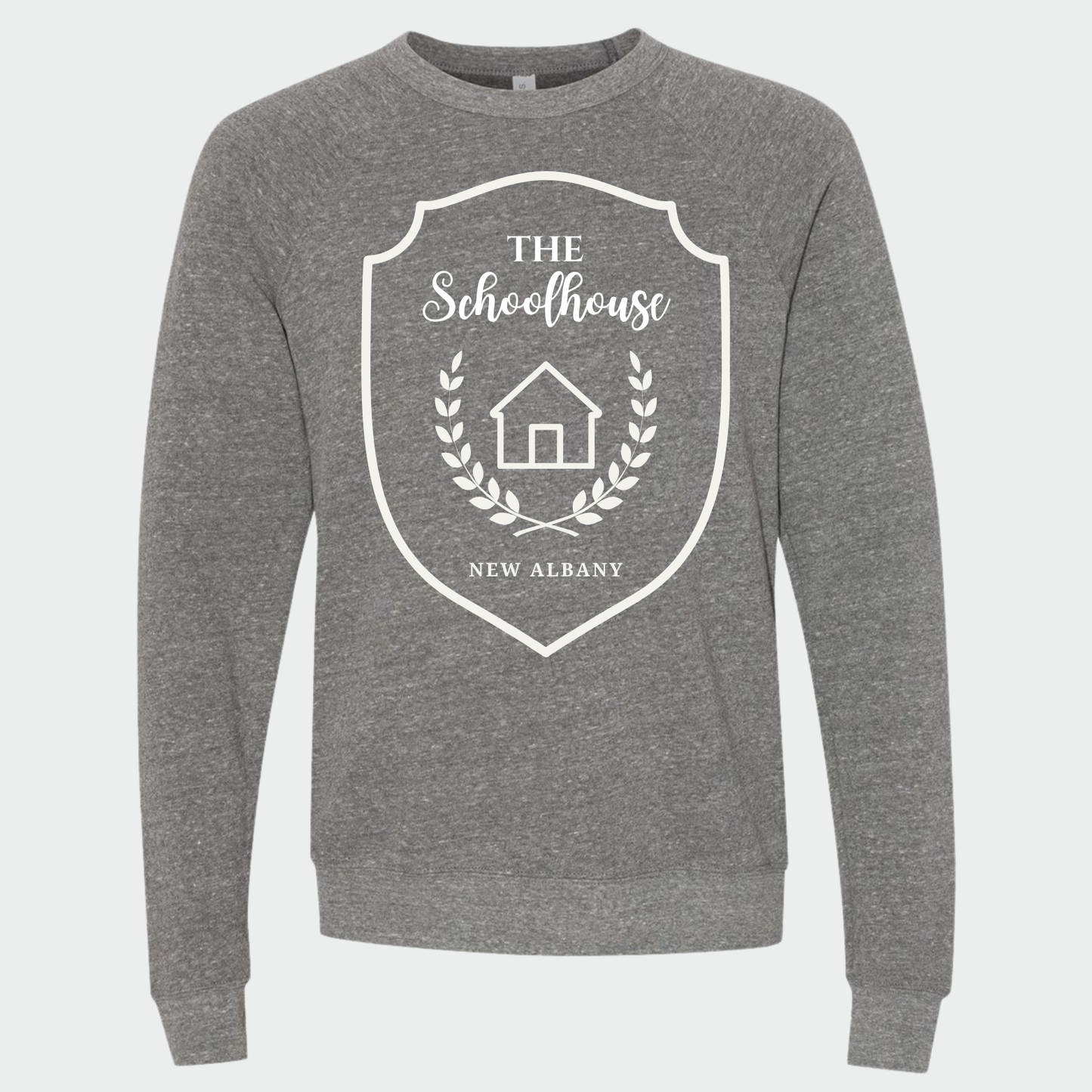 The Schoolhouse: Logo Sponge Fleece Raglan Crew Sweatshirt