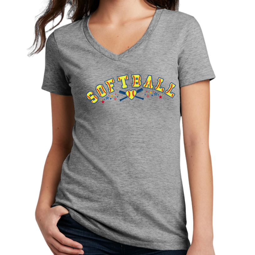 Softball Arch Grey Tri-Blend Tee