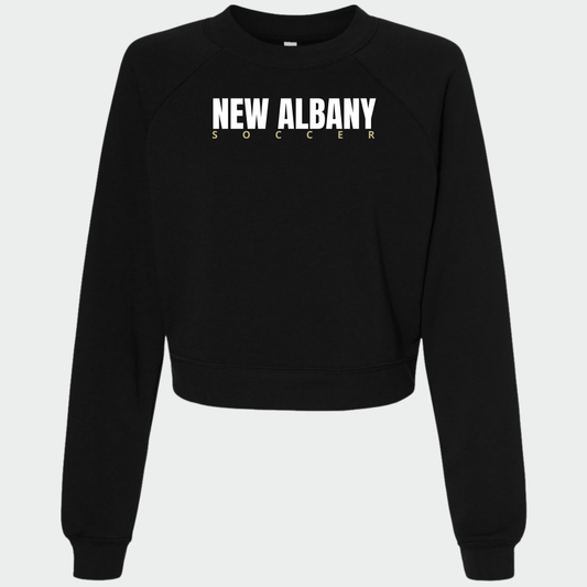 NAGS: New Albany Soccer, Women's Raglan Cropped Crew Sweatshirt