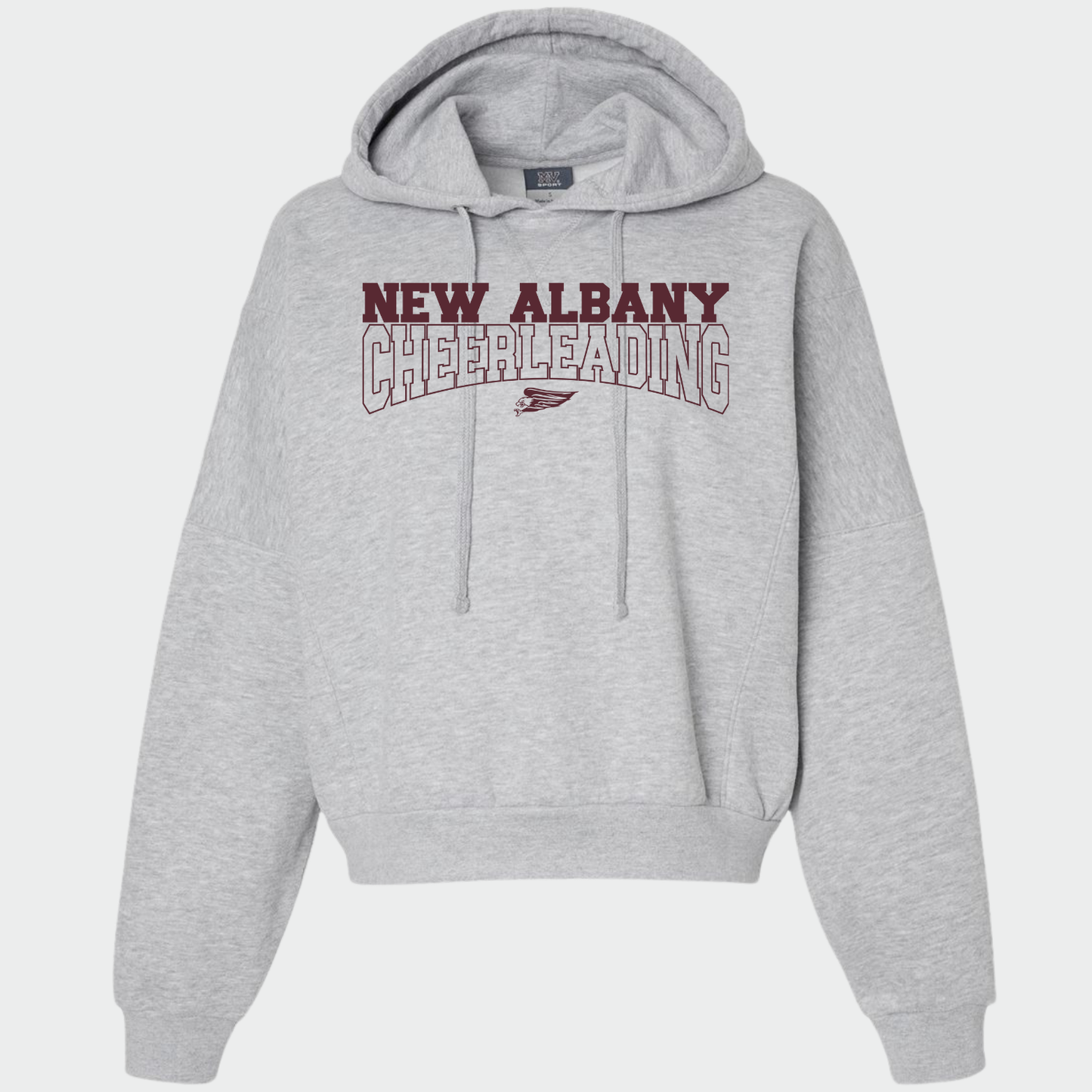 NAYCHEER: New Albany Cheerleading Crop Hooded Sweatshirt