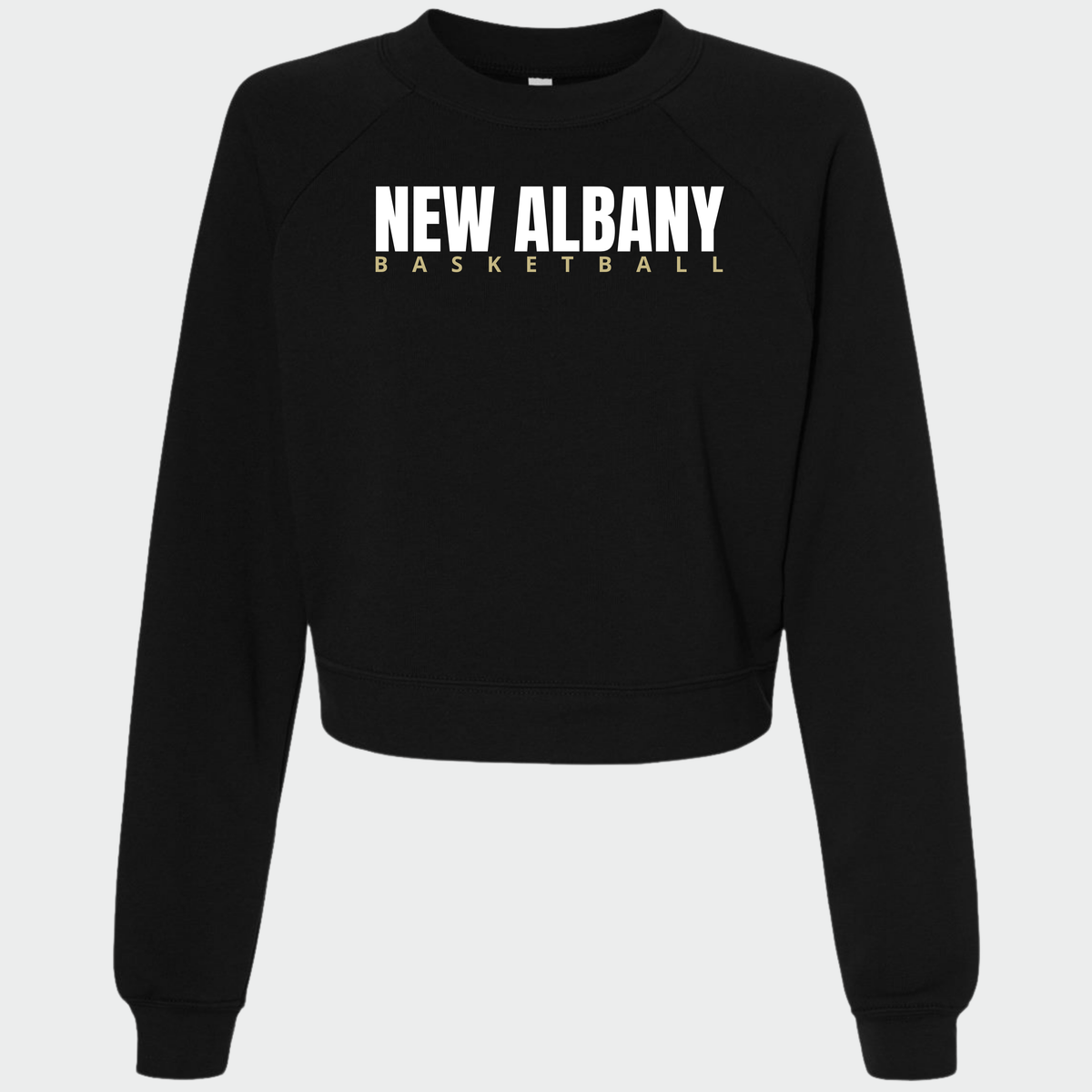 NAGTB: New Albany Basketball, Women's Raglan Cropped Crew Sweatshirt