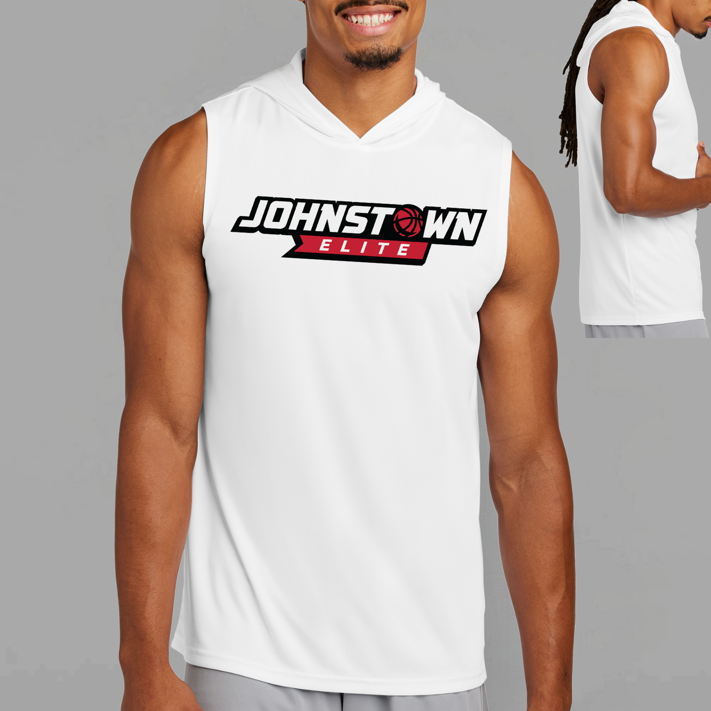 JEB: Johnstown Elite Basketball Sleeveless Hooded Tech T-Shirt