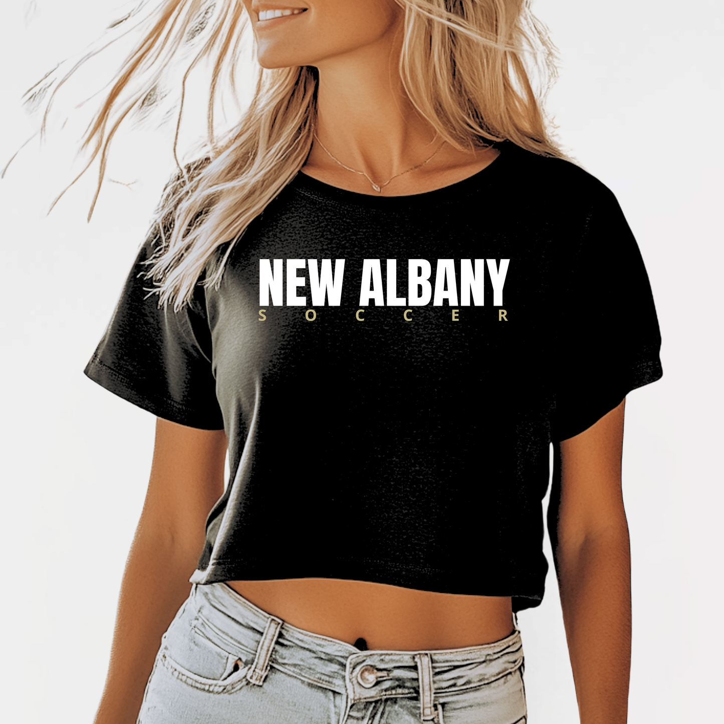 NAGS: New Albany, Soccer Flowy Crop Top