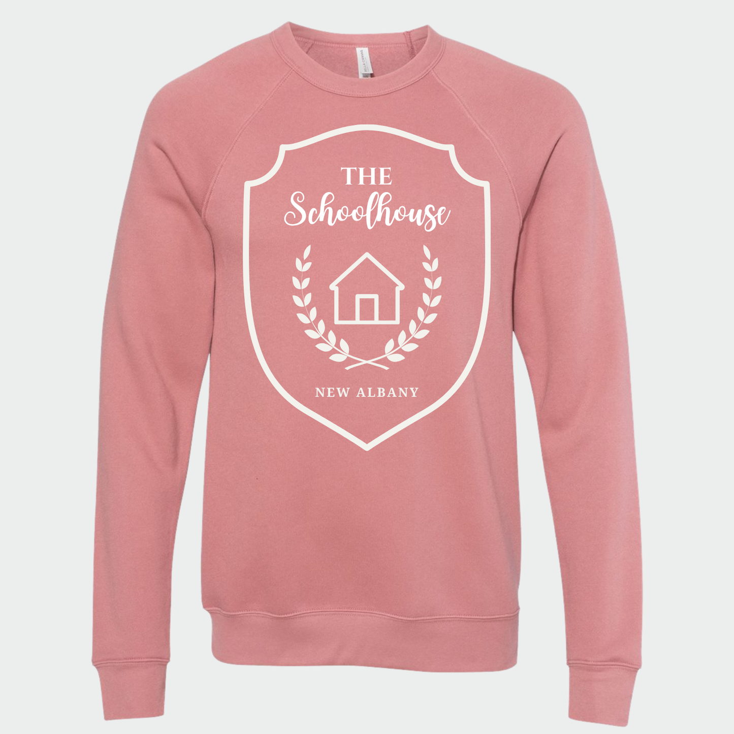 The Schoolhouse: Logo Sponge Fleece Raglan Crew Sweatshirt