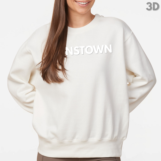 JYAA: Johnstown 3D Print Women's Boxy Crew Sweatshirt