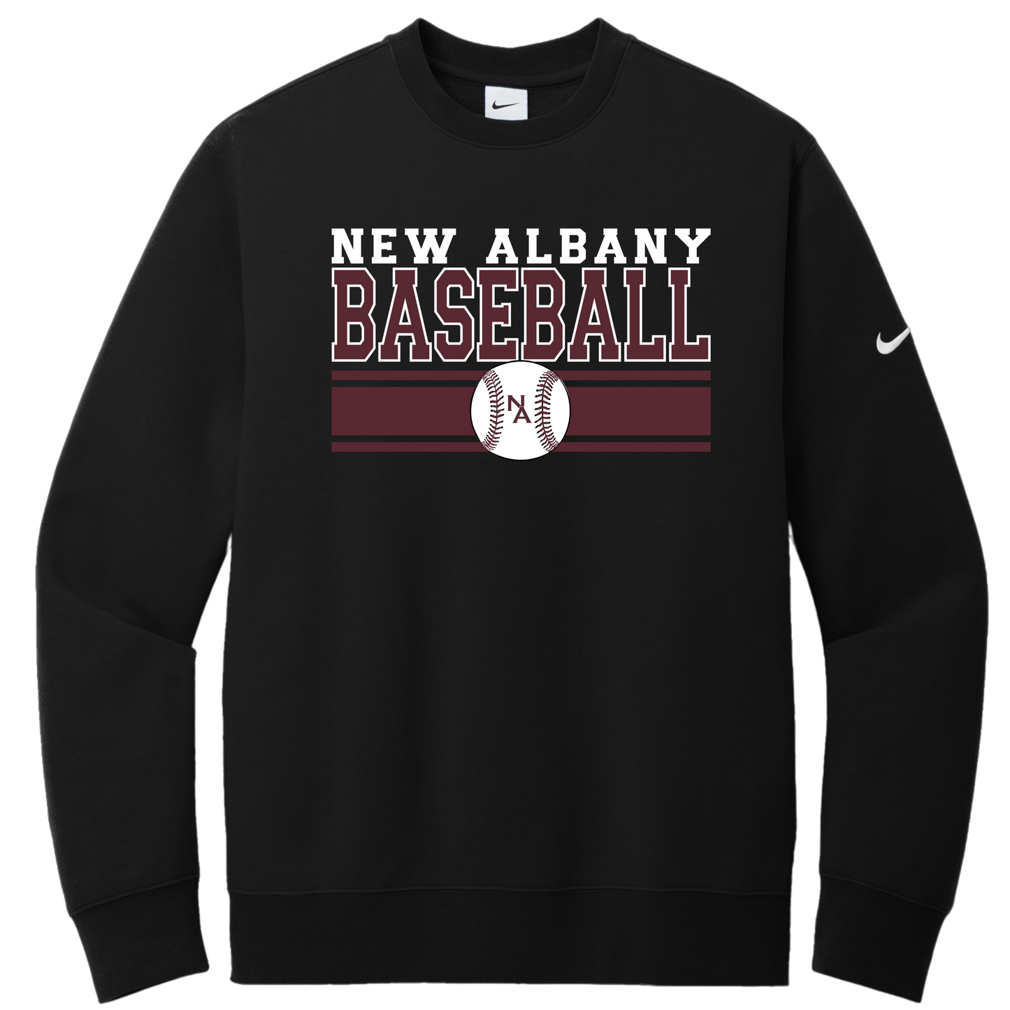 NA Travel Baseball: Nike Club Fleece Crew Sweatshirt