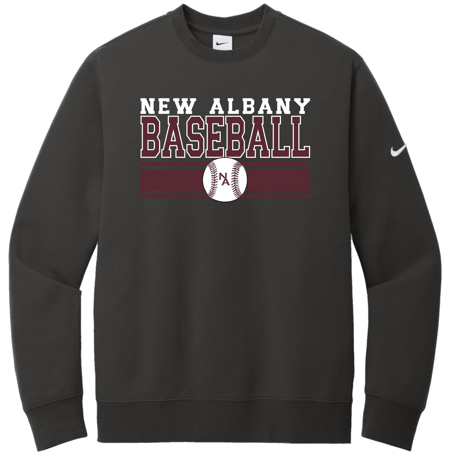 NA Travel Baseball: Nike Club Fleece Crew Sweatshirt