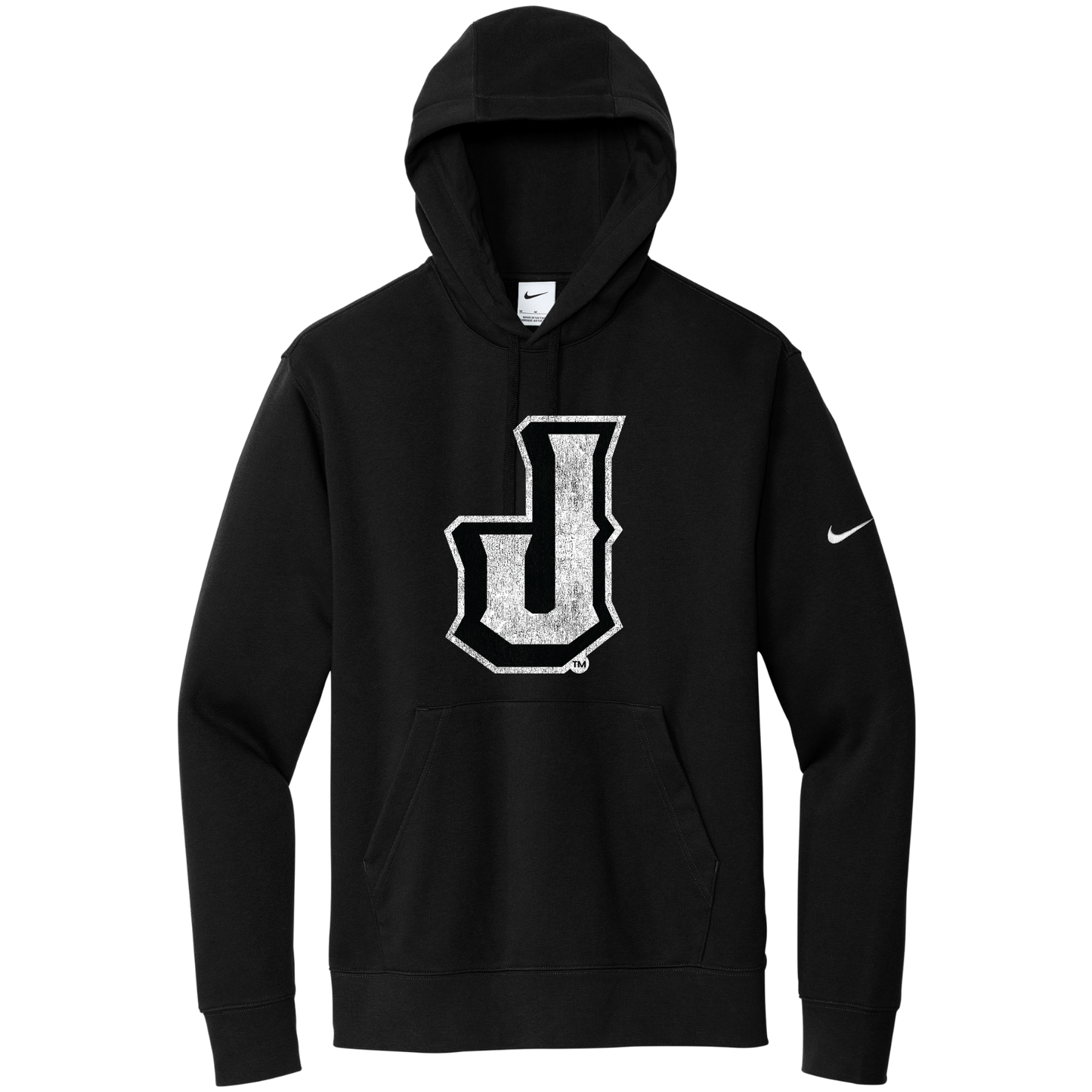 JTB: Johnnies "J" Distressed Nike Club Fleece Hooded Sweatshirt