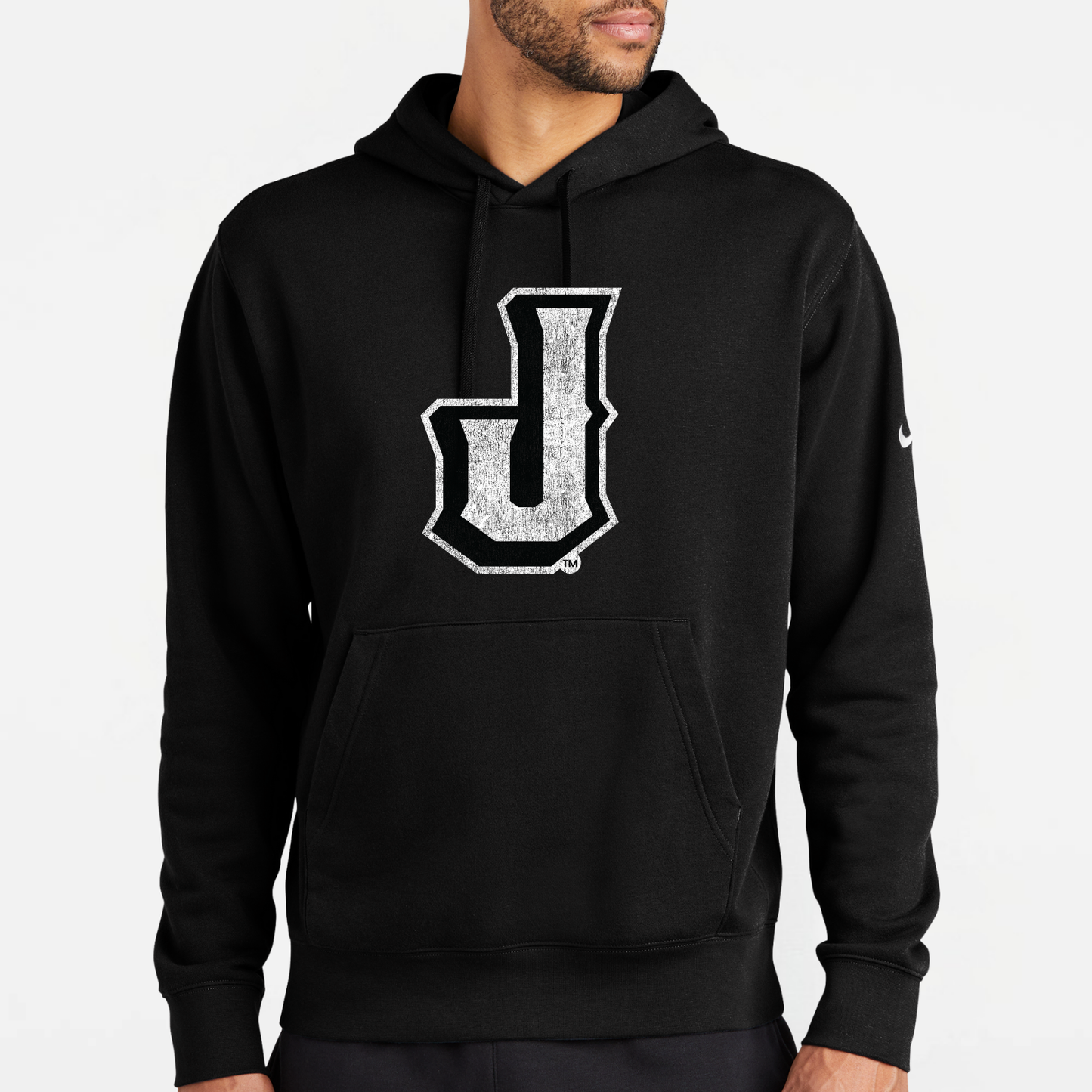 JTB: Johnnies "J" Distressed Nike Club Fleece Hooded Sweatshirt