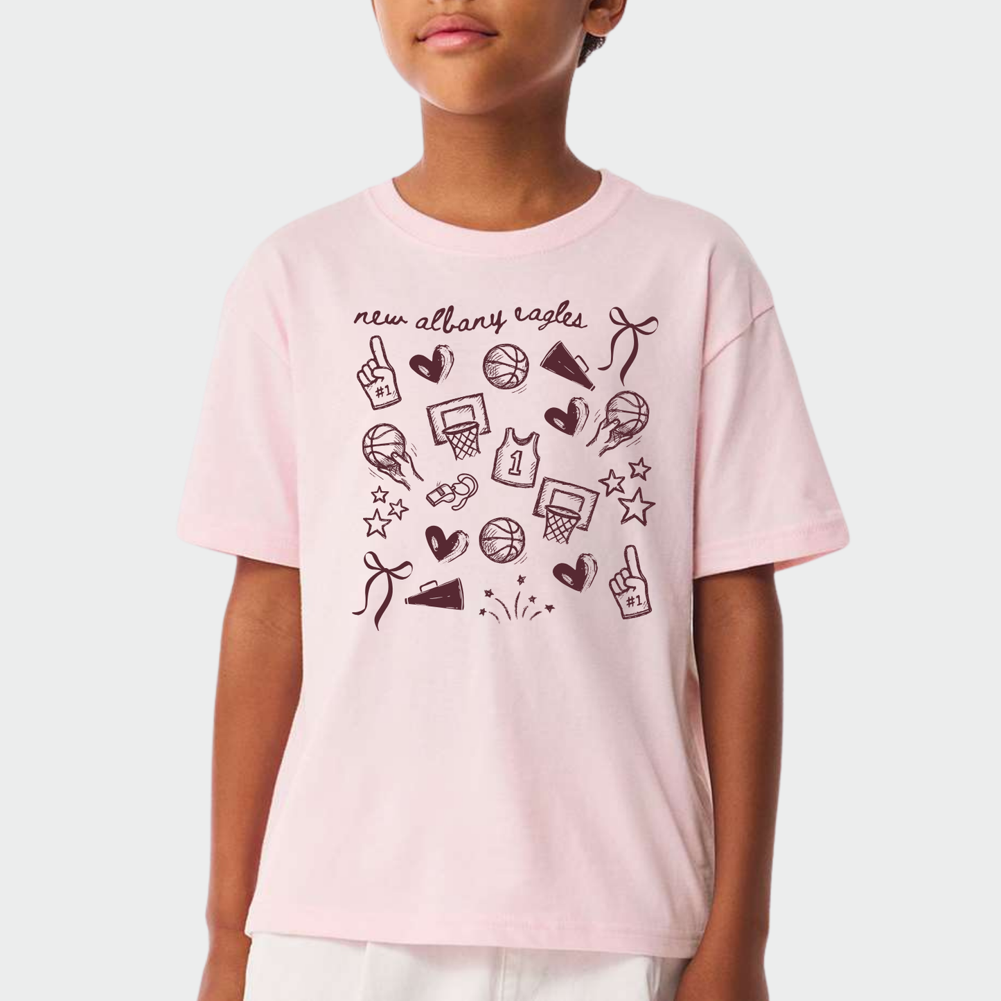 NAGTB New Albany Basketball Collage Heavyweight T-Shirt