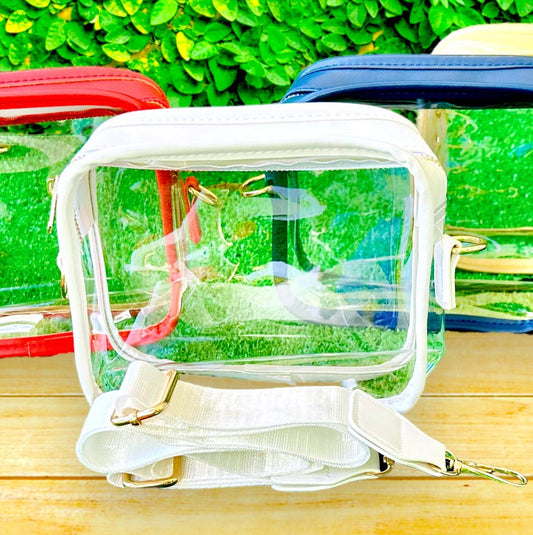White & Clear Purse Stadium Crossbody