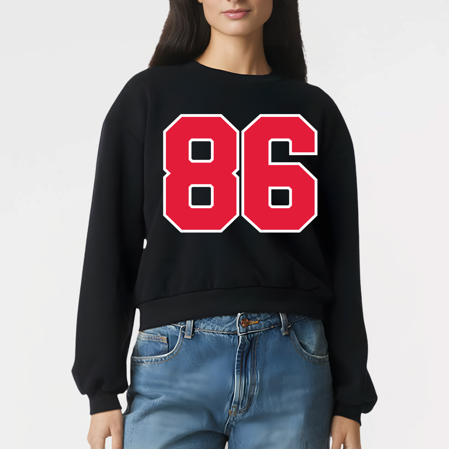 JYAA: Lucky Number Women's Reflex Fleece Crew Sweatshirt