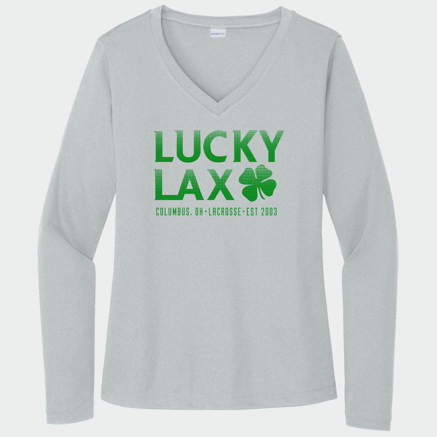 LuckyLax: Women's Long Sleeve Tech V-Neck Tshirt