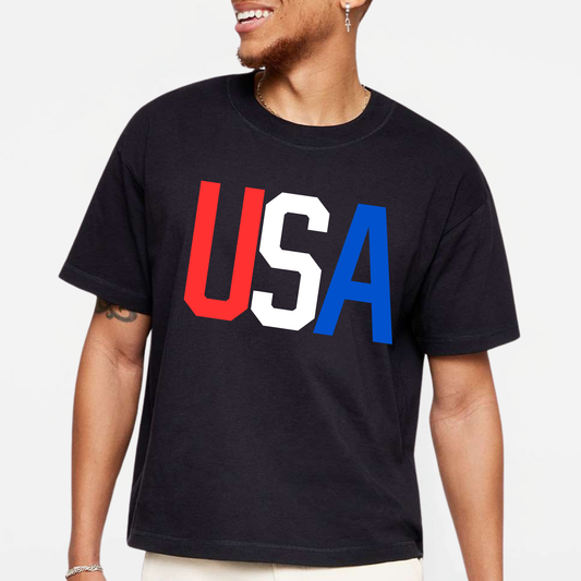 PATRIOTIC: USA Relaxed Crew T-Shirt