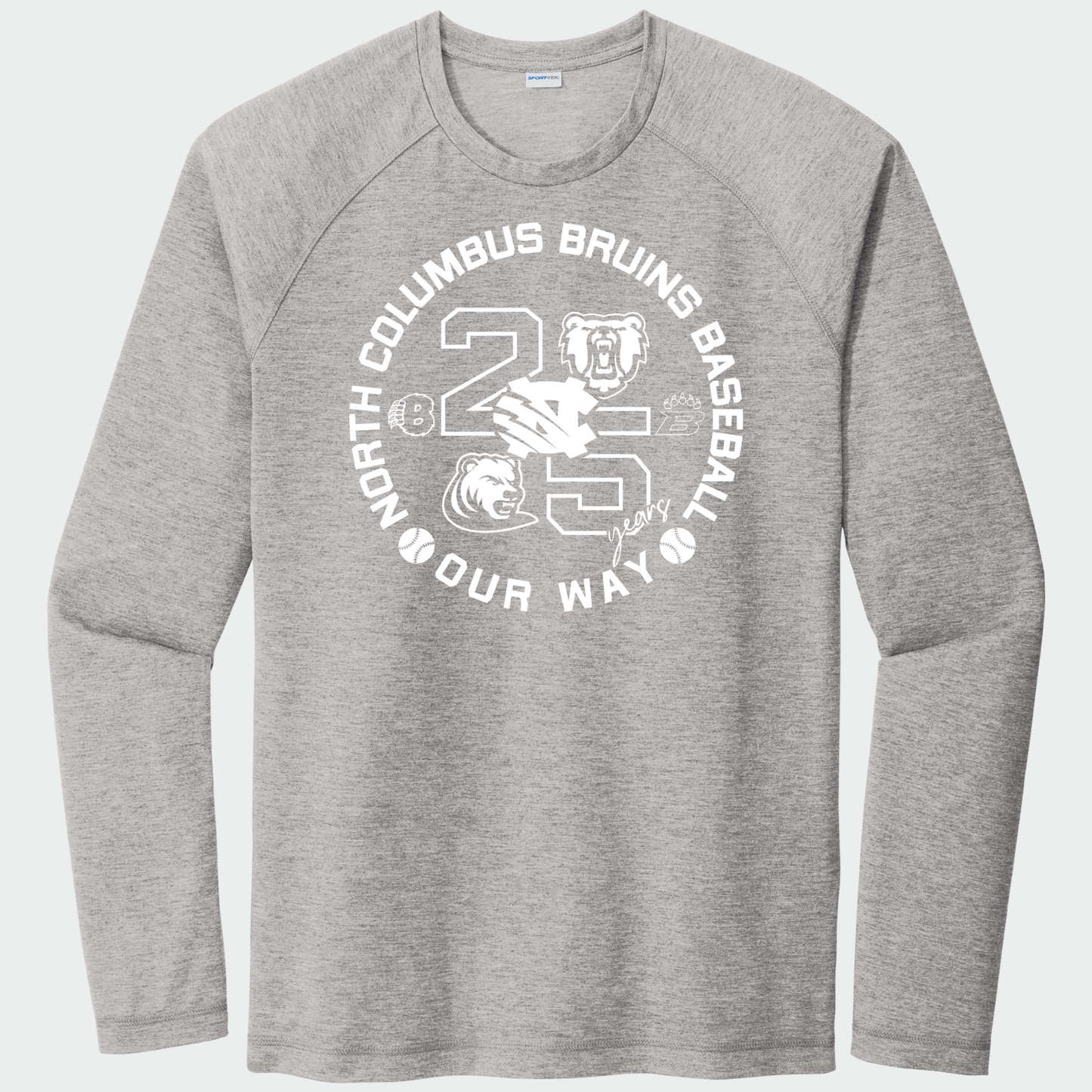 BRUINS: 25th Anniversary Raglan Long Sleeve Triblend Tech T-Shirt