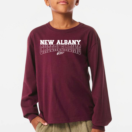 NAYCHEER: New Albany Cheerleading 6oz Heavyweight Long Sleeve T-Shirt