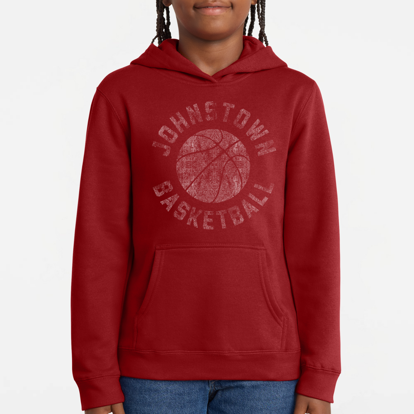 JYAA: Johnstown Basketball *distressed graphic* Hooded Sweatshirt
