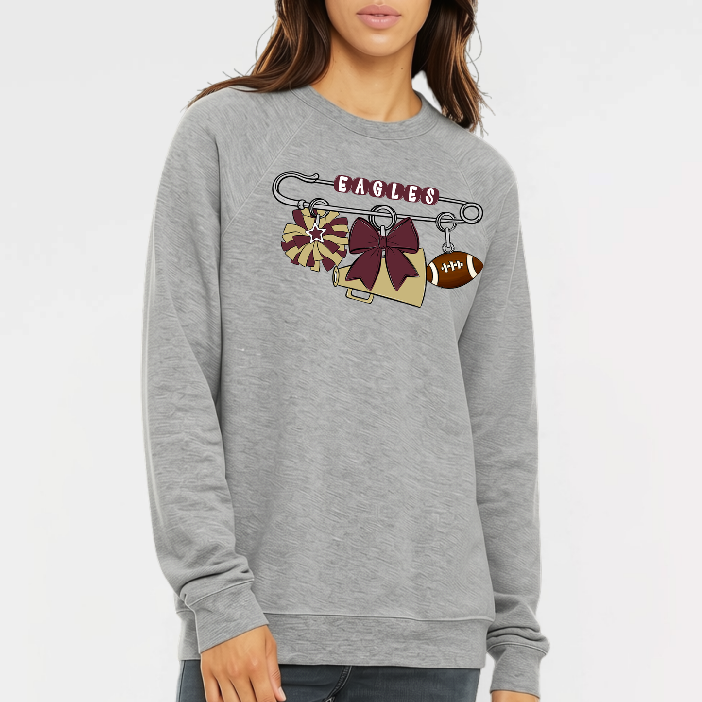 NAYCheer: Raglan Sponge Fleece Crew Sweatshirt