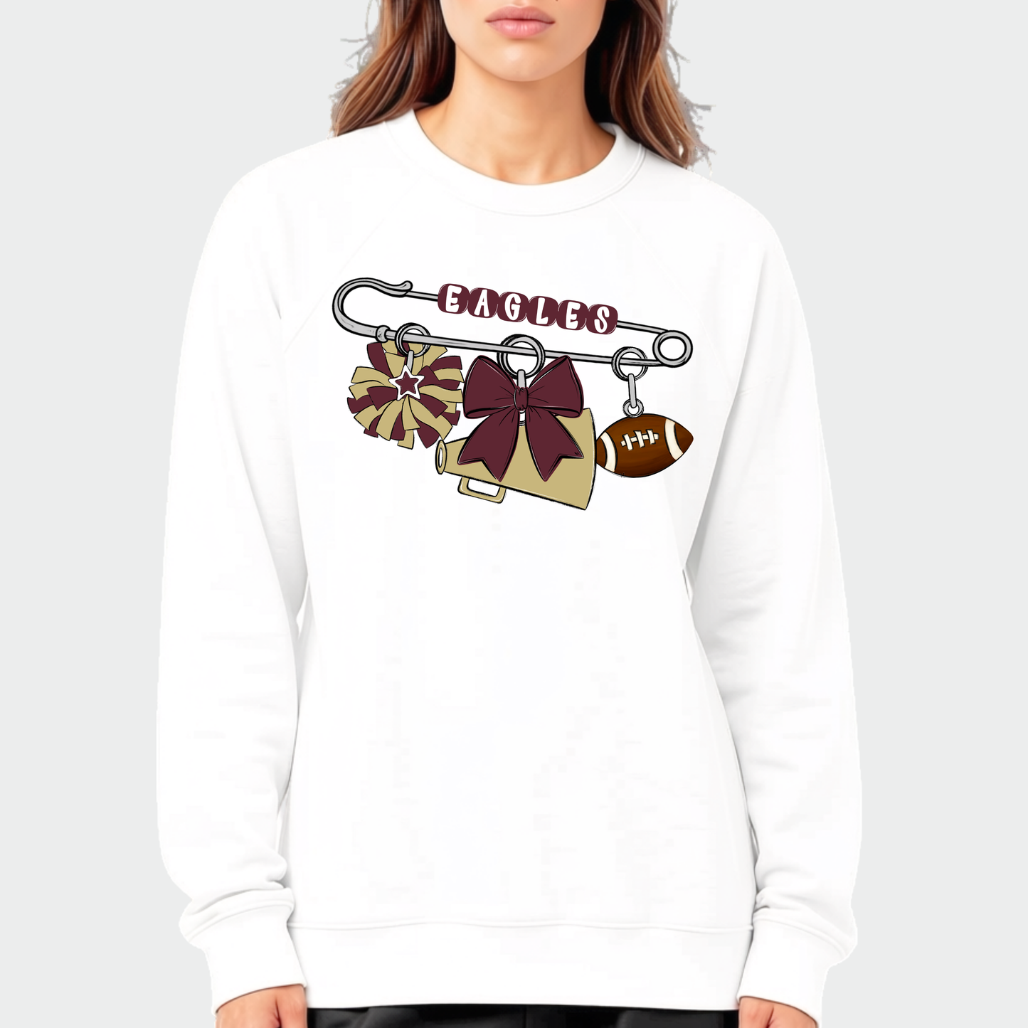 NAYCheer: Raglan Sponge Fleece Crew Sweatshirt
