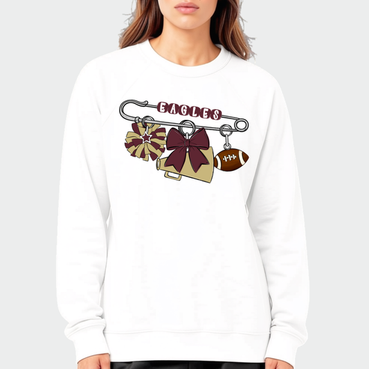 NAYCheer: Raglan Sponge Fleece Crew Sweatshirt