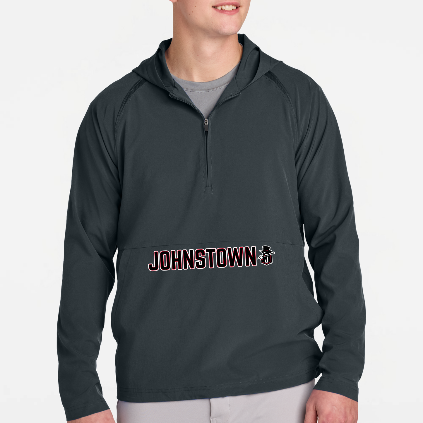 JYAA: Johnstown Johnnie Logo 1/2 Zip Hooded Jacket
