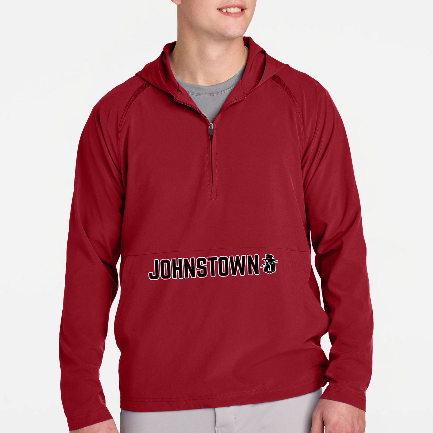 JYAA: Johnstown Johnnie Logo 1/2 Zip Hooded Jacket