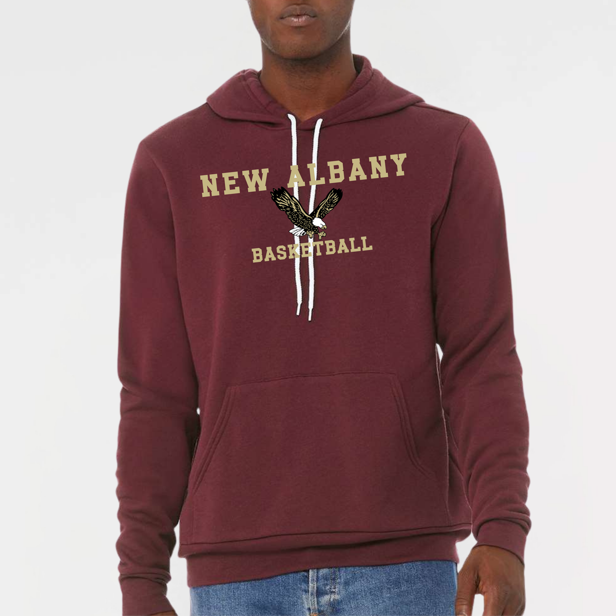 NAGTB: New Albany Basketball, Sponge Fleece Hooded Sweatshirt