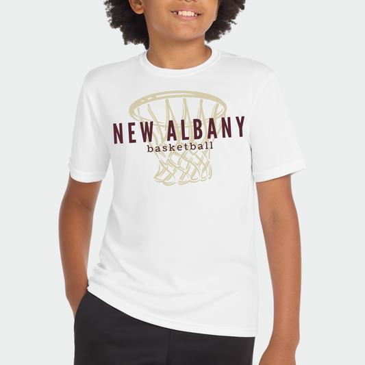 NAGTB: New Albany Basketball Net Tech T-Shirt