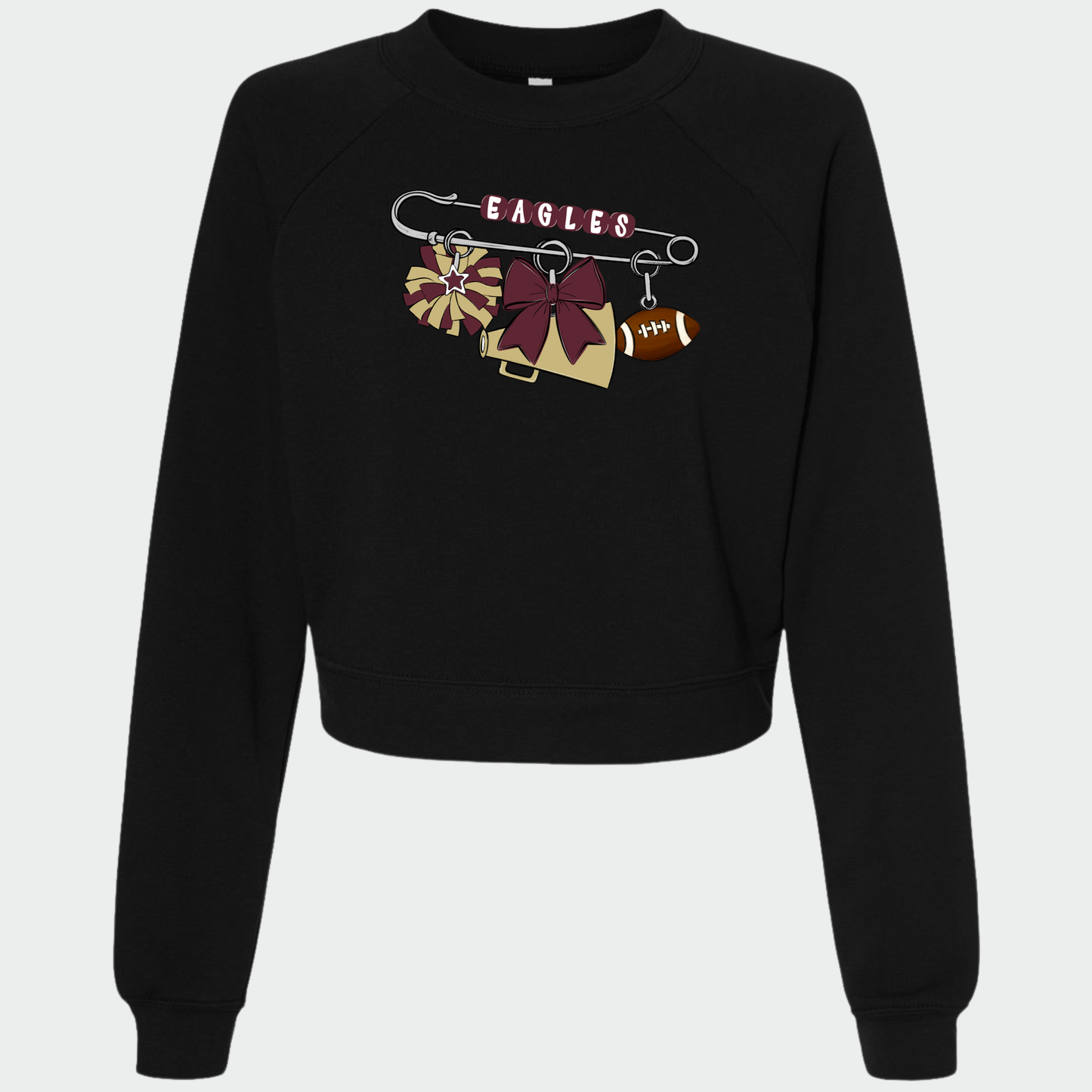 NAYCheer: Women's Raglan Cropped Crew Sweatshirt
