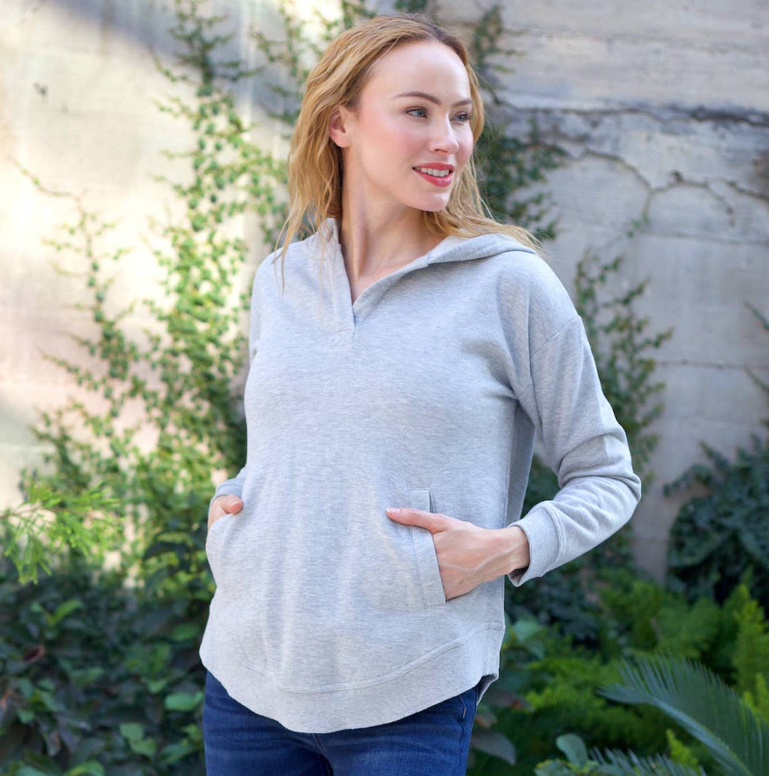 Cozy V Hooded Sweatshirt