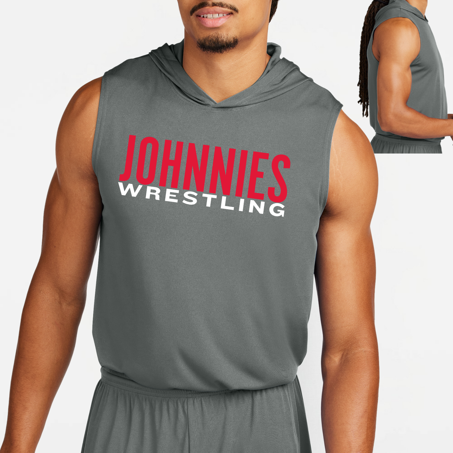 JYAA: Johnnies Wrestling Sleeveless Hooded Tech T-Shirt