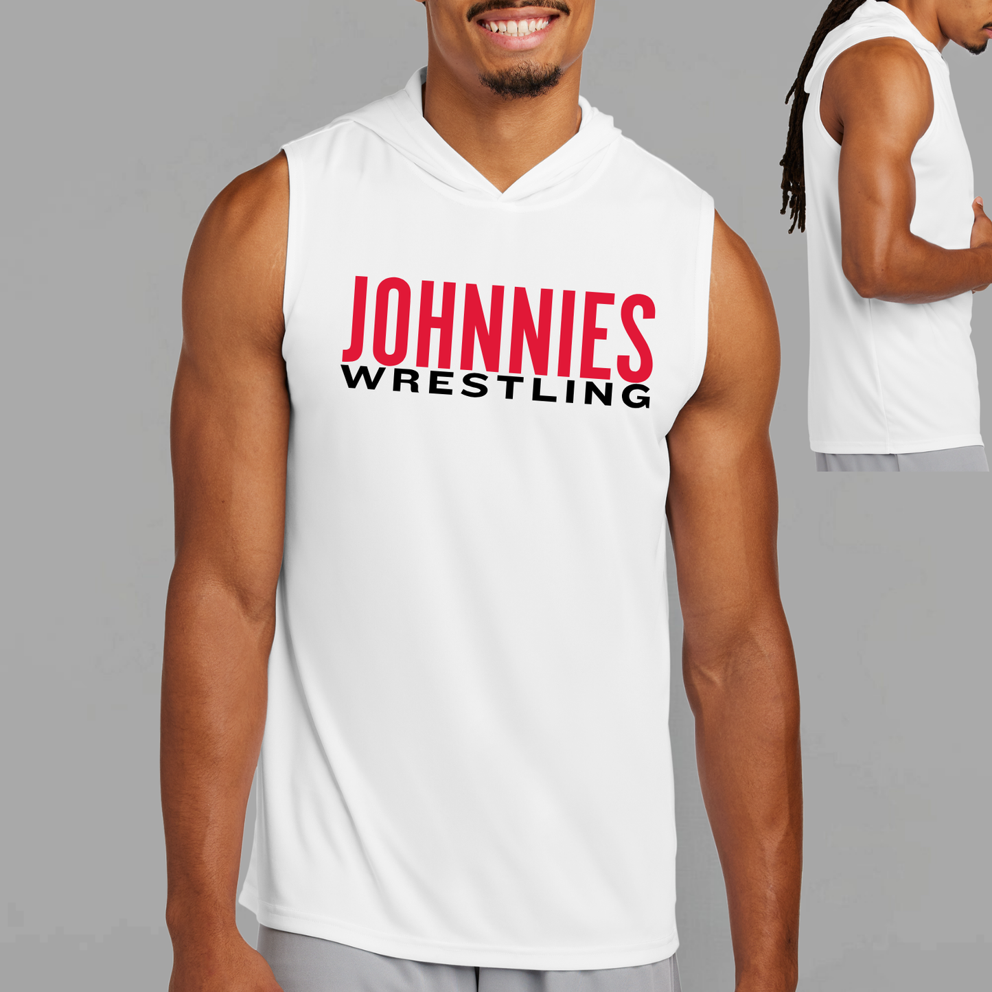 JYAA: Johnnies Wrestling Sleeveless Hooded Tech T-Shirt