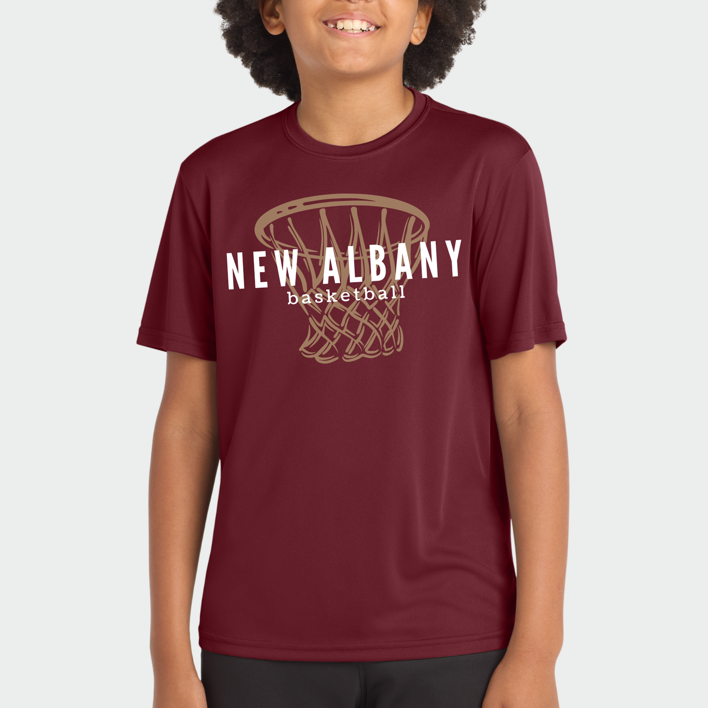 NAGTB: New Albany Basketball Net Tech T-Shirt