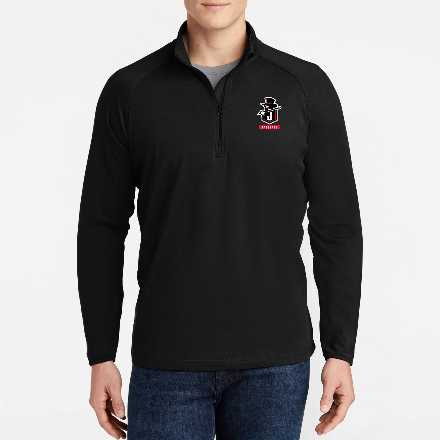 JYAA: Johnstown Johnnie Logo *Pick Your Sport* Quarter Zip Long Sleeve Tech T-Shirt