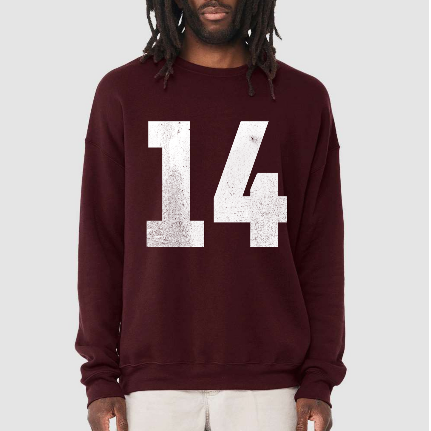 Number Shop: Distressed Number Crew Sweatshirt
