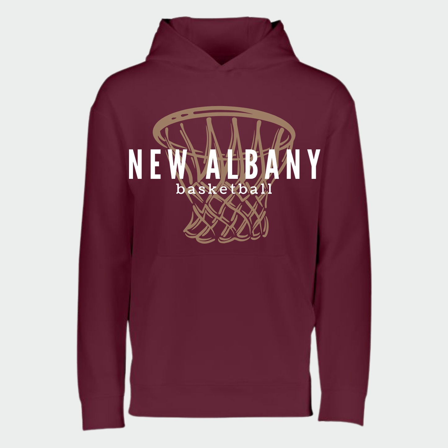NAGTB: New Albany Basketball Net Tech Hooded Sweatshirt